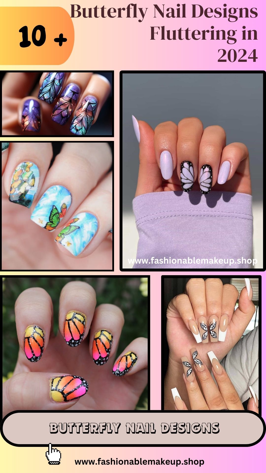 Explore the Top 10 Butterfly Nail Designs Fluttering in 2024