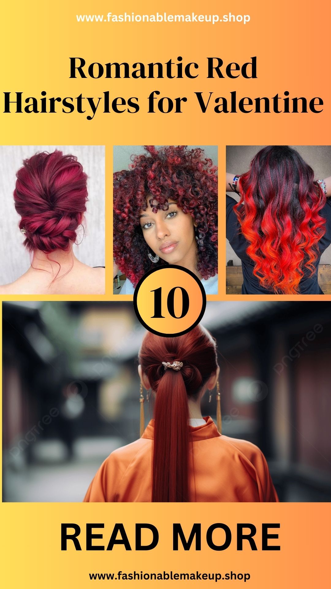 Top 10 Romantic Red Hairstyles